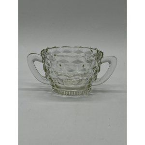 Vintage Jeanette "Cube" Clear Open Sugar